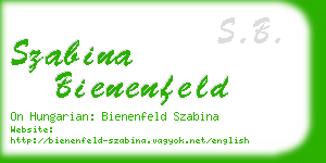 szabina bienenfeld business card